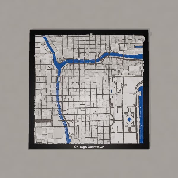 Chicago Downtown 3D City print