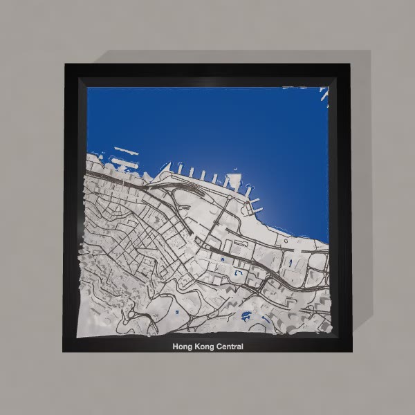 Hong Kong Central 3D City print