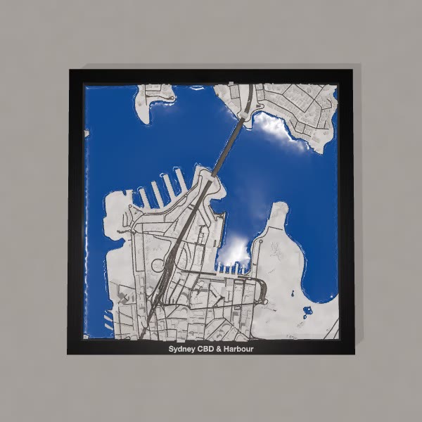 Sydney CBD & Harbour 3D City print